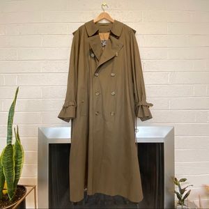 Genuine Burberry Men’s Canvas Wool Trench Coat